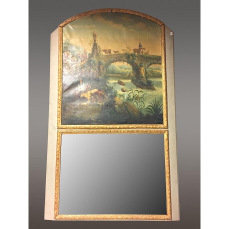 Большое зеркало Трумо в стиле Людовика XIV