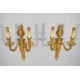 Настенные светильники из позолоченной бронзы в стиле Людовика XVI