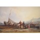 J.Le Dieu - Лодки и рыбаки на берегу