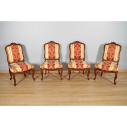 Четыре стула из орехового дерева в стиле эпохи Регентства