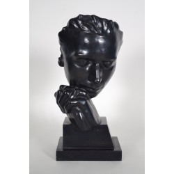 Eugène Bourgoin - bronze - Le poète