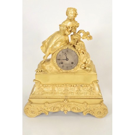 Часы Чарльз X Золотая бронза